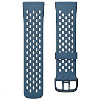 Fitbit Versa 3/Sense Sport Band Accessory, Sapphire/Fog Grey, Large