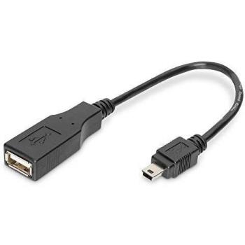 DIGITUS ASSMANN Electronic USB 2.0 OTG 0.2m USB Mini B Negro - Adaptador para Cable