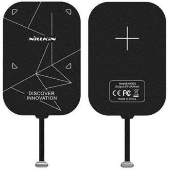 Kit de transformación carga por inducción QI con adaptador USB tipo C para Nillkin Magic Tags, color negro