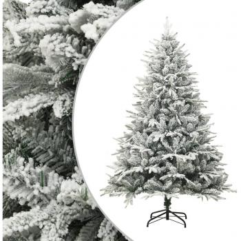 Artificial Christmas Tree with Flocked Snow Green 240 cm PVC & PE