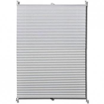 vidaXL Plisse Persiana Blanco Cortina Plisada 70x125cm