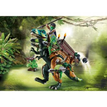 Playmobil Dino Rise 70624 T-Rex: Batalla de los Gigantes, con Efectos de Luz y Armadura Desmontable, para Niños de 4 a 10 Años