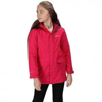 Regatta Perry - Parka impermeable con capucha para niños, Unisex niños, Chaqueta aislante impermeable., RKP210 5BGC03, Duquesa, XXS
