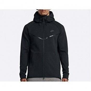 Nike M Nsw Tch Flc Wr Hoodie Fz - Sudadera para hombre, color negro, talla L