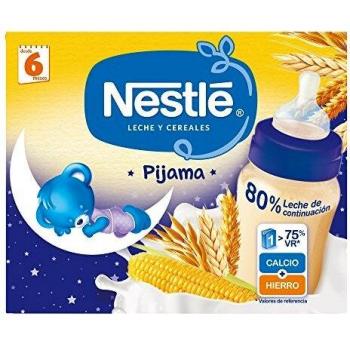 Nestlé - Leche y Cereales Pijama - Paquete de 2 x 250 ml - Total: 500 ml - , Pack de 6
