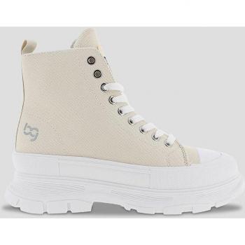 Zapatillas deportivas de mujer en color beige con plataforma