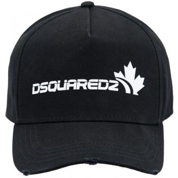 Dsquared2 Stylish Black Cotton and Nylon Baseball Cap for Men - One Size