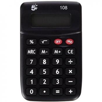 5 Star 960104 - Calculadora de bolsillo, color negro