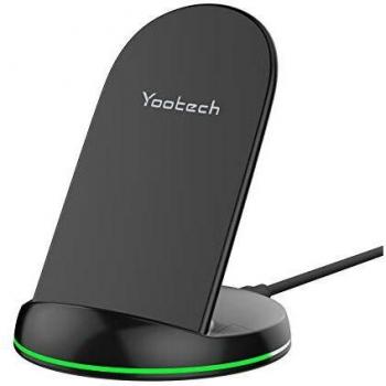 yootech Cargador Rápido Inductivo,10W para Galaxy S21/S20/Note 10/S10+/S10E/Note 9/S9/S8/8,7.5W Compatible con iPhone 13/13Pro/12/12Pro/SE 2020/11/11Pro/11Pro MAX/XS MAX/XR/XS/X/8