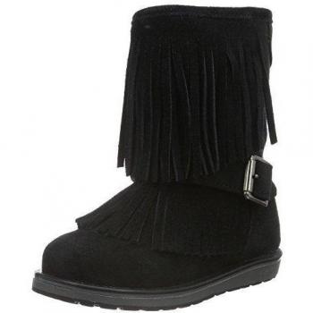 Geox JR Noha C, Botines Para Niñas, Negro
