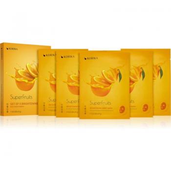 KORIKA SuperFruits Hallabong - Set of 5 Brightening Face Sheet Masks