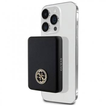 Batería Externa Guess Inductiva 5W 3000mAh Negra con Logo Metálico