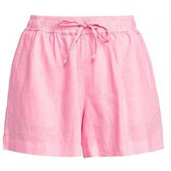 Shorts de playa Roxy Lekeitio Break para mujer, color rosa, con cintura elástica, talla XL