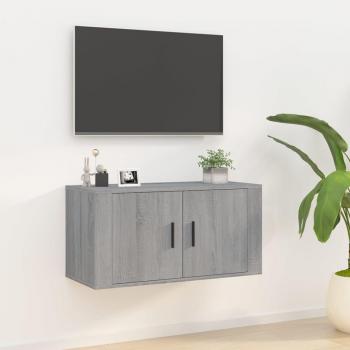 Soporte para TV Mueble de pared gris Sonoma 80x34,5x40 cm