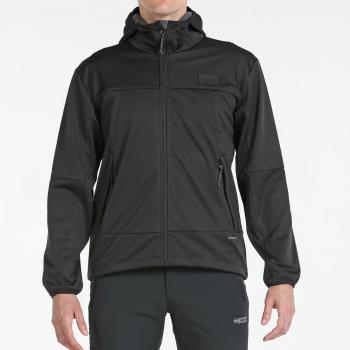 Anorak 8000 Santafe Hombre Negro - Chaqueta Softshell Impermeable y Transpirable con Polar Ripstop