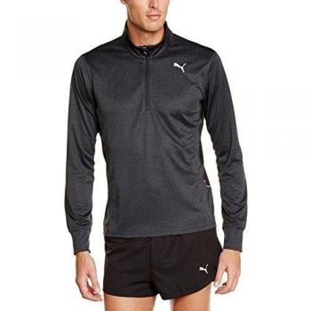 PUMA Shirt PE Running Long Sleeve HZ Tee - Camiseta de running para hombre, color negro, talla L