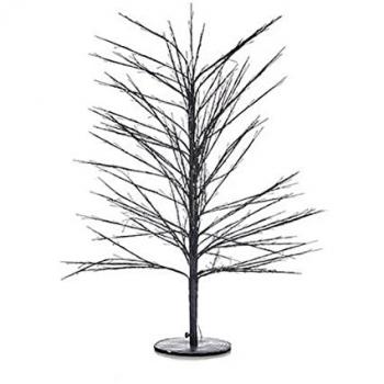 Árbol de Navidad 70 x 120 x 70 cm Negro Metal Fibra óptica