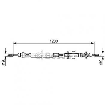 Cable de freno de mano BOSCH 1 987 477 490 - Cable de freno de mano Bosch BC363