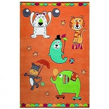 wecon Home Smart Kids Niños alfombra Little Artists SM de 3981 - 04, naranja, 150 x 220 cm