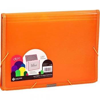 Carchivo - Carpeta acordeón 13 departamentos modelo Dune, color naranja