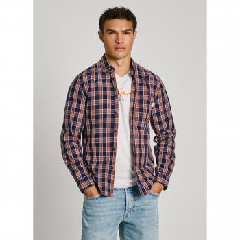 Pepe Jeans - Camisa de hombre regular fit con estampado de cuadros multicolor Morgan 594DULWICH BLUE