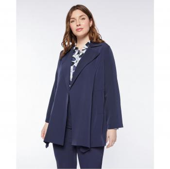 Chaqueta elegante acampanada de mujer en tejido fluido