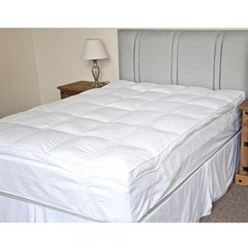 Bedding Direct UK - King Size Luxury Extra Thick Duck Feather Mattress Topper 100% Cotton Cambric Box Constructed Case by Original Sleep Company