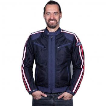 Chaqueta Textil para Motocicleta Helstons Pace Air - Azul - Talla M