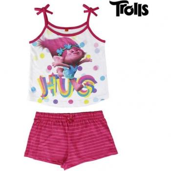 Pijama Infantil Trolls 8 Años - Cómodo y Fresco
