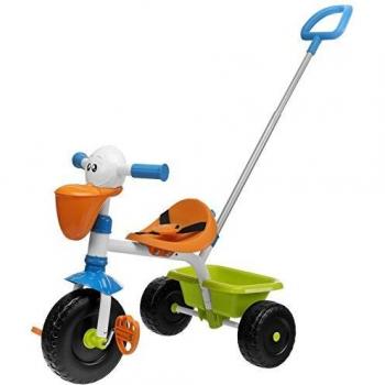 Chicco Triciclo Pelícano 2en1, Triciclo para Niños con Mango de Altura Ajustable, Cinturón y Compartimentos de Almacenaje, Juguetes para Niños de 18 Meses a 5 Años, Máx. 20 Kg, Multicolor