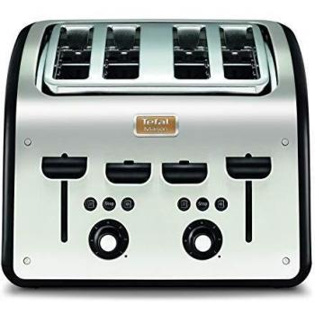 Tefal TT770811 Tostadora 4 Rebanadas 1700W Negra/Acero inoxidable