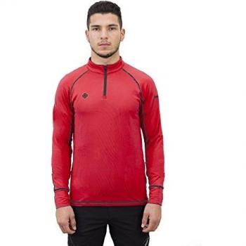 Izas ISAR Camiseta De Manga Larga, Hombre, Rojo/Negro, XXL