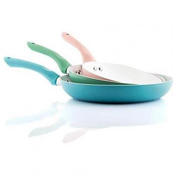 Set de 3 sartenes antiadherentes con revestimiento cerámico Innovagoods