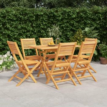 7-Piece Solid Teak Wood Garden Dining Set