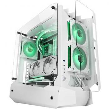 Caja Torre ATX Mars Gaming MC-Edge RGB con Paneles de Vidrio Templado y USB-C (Blanco)