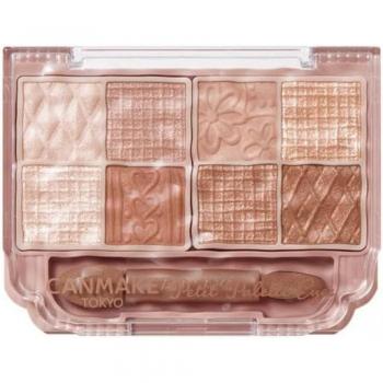 Canmake Petit Palette Eyes 04 Amande Brulee 2.0g Eyeshadow Palette With Tips Brown 04 Amande Brulee