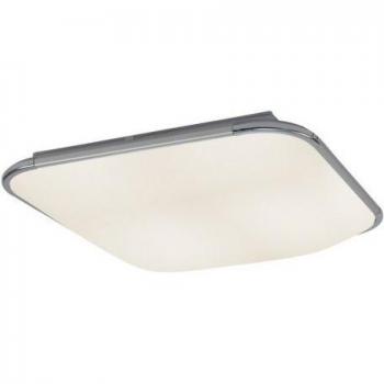 Plafón Fusion blanco, 1 bombilla, 10cm, lámpara de techo empotrada cuadrada, 45cm, LED 24W, 4000K, 1400lm, difusor acrílico