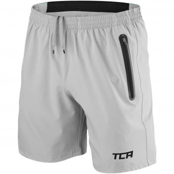 Pantalones Cortos Ligeros Elite Tech para Hombre con Bolsillos y Cremallera - Gris Claro/Negro