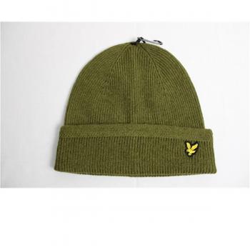 Lyle & Scott Men's Green Ribbed Beanie - One Size