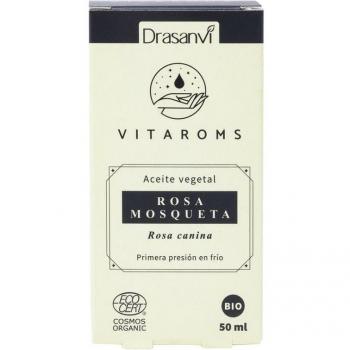 Drasanvi Vitaroms Aceite de Rosa Mosqueta Ecológico, Prensado en Frío, Certificado Ecocert, 50 ml