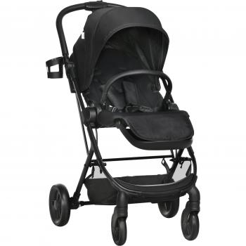 Homcom - Silla de paseo ligera con asiento reversible y reclinable