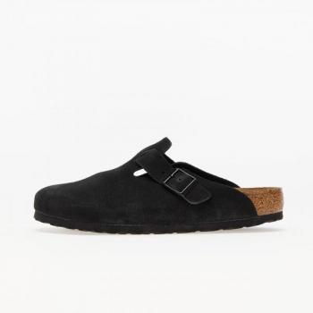 Birkenstock Boston Soft Footbed Clog - Black Suede, Size UK 8