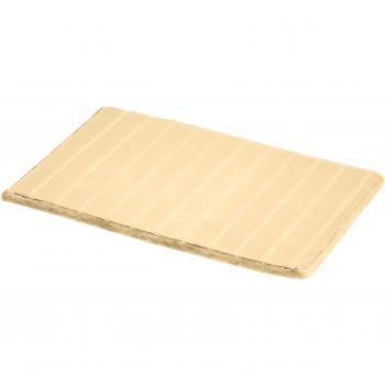 AmazonBasics - Alfombra para baño de espuma viscoelástica a rayas, Beige, 50 x 80 cm