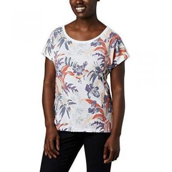 Columbia High Dune SS tee Camiseta, Mujer, White, M