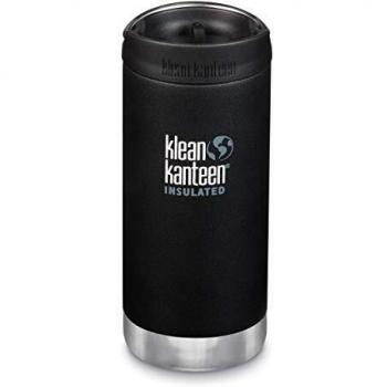 Klean Kanteen Botella TKWide 12oz, Adultos Unisex, Negro, 76,2 x 76,2 x 184,15mm