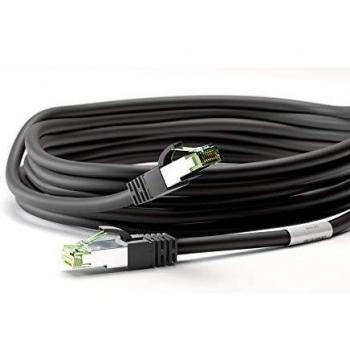 5m S/FTP (PiMF) Cat 8.1 Black RJ45 Patch Cable, LSZH Halogen-Free, Copper AWG 24