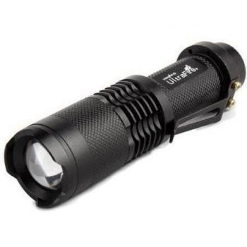 UltraFire SH98 del Cree XM-L T6 1000 del lumen 3-Mode LED de luz blanca de zoom de la linterna Negro
