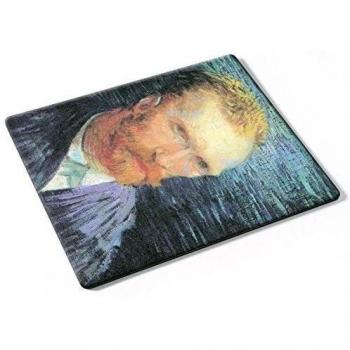 Van Gogh - Self Portrait From The Left, Designer Almohadilla del Ratón Mouse Mouse Pad con Diseño Colorido. Auténtica Alfombrilla de 250 x 190 mm. Tamaño Ideal de Media para el Uso Diario.