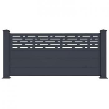 Lote de 3 vallas de aluminio gris Arlberg 190H90