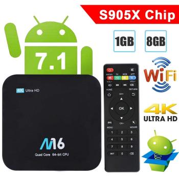 TV Box Android 7.1 - VIDEN Smart TV Box Amlogic S905X Quad Core, 1GB RAM & 8GB ROM, 4K*2K UHD H.265, HDMI, USB*2, 2.4GHz WiFi, Web TV Box, Android Set-Top Box [Versión Mejorada]